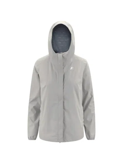 K-way Marguerite Stretch Dot Jacket In Gray