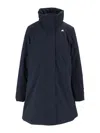 K-way Marla St Warm Logo-patch Parka Coat In Blue