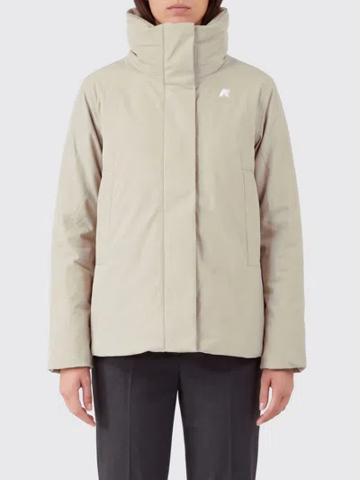 K-way Marla Padded And Hooded Water-repellent Windbreaker Jacket In Brown