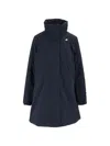 K-way Marla St Warm Logo-patch Parka Coat In Blue