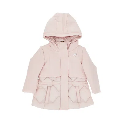 K-way Kids' 'marlesse Hybrid' Nylon Downjacket In Pink