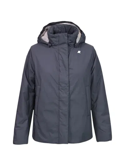 K-way Marlette Twill Hooded Jacket In Blue