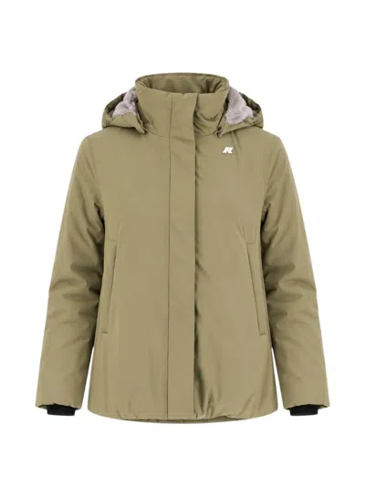 K-way Marlette Twill Jacket In Nude