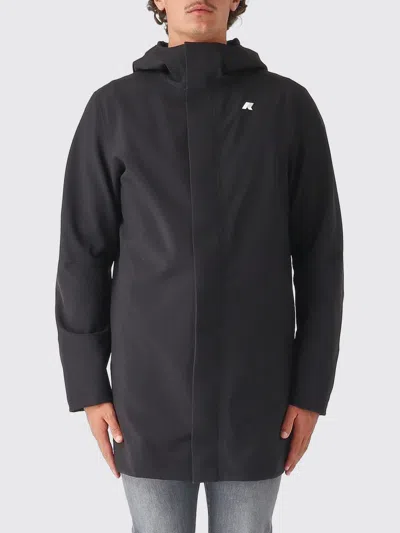 K-way Marlyn Technical Stretch Fabric Windbreaker Jacket With Hood In Black