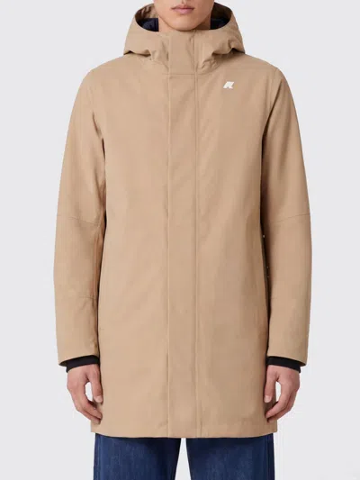 K-way Marlyn Technical Stretch Fabric Windbreaker Jacket With Hood In Blue