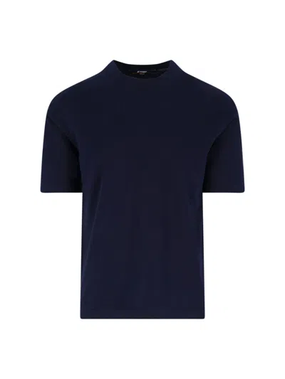 K-way Men's 100% Cotton Crewneck Sweater In Blue