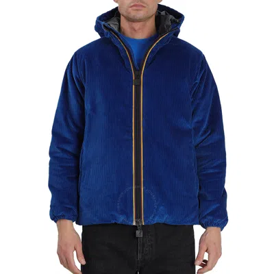 Kway Men's Blue Royal Marine Hamis Cotton Ribbed Hooded Jacket