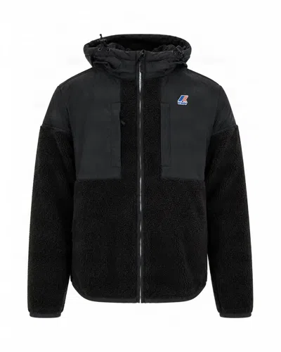 K-WAY K-WAY MEN'S HOODED FLEECE-TRIM PUFFER JACKET