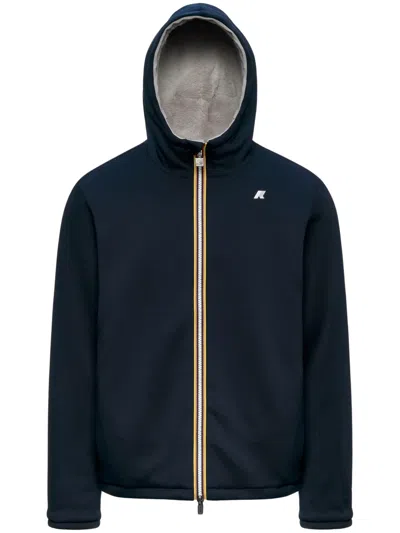 K-way Jack Light Spacer Reversible Hooded Jacket In Blue