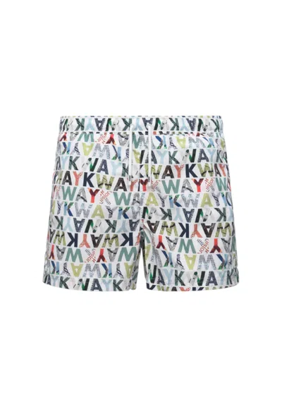 K-way Men's Swimsuit  Hazel Graphic Beach K2158gw_c12 - Graphic Lettering In Multi