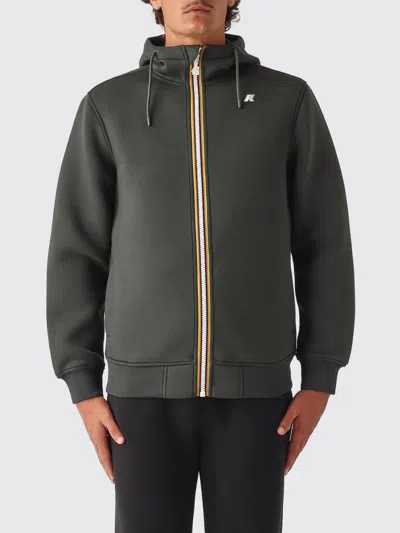 K-way Green Zip Up Logo Hoodie