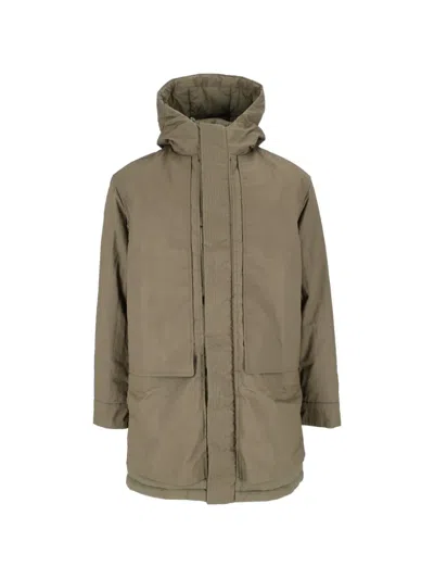 K-way Mid-length Hooded Coat In Blue