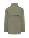 K-way Mini Painter Short Jacket In Green Lichen