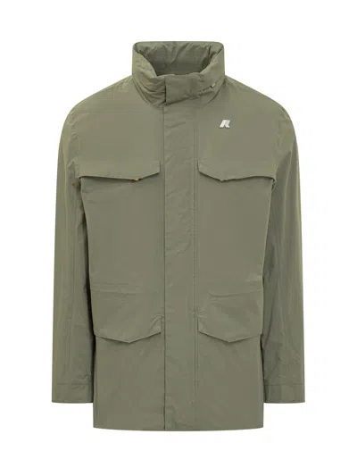 K-way Mini Painter Short Jacket In Green