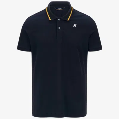 K-way Mini Pique Polo Shirt In Blue Depth