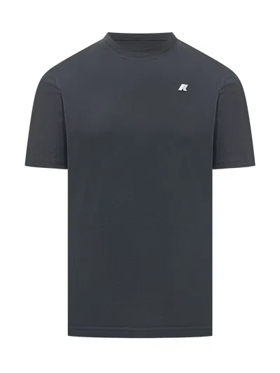 K-way Mini T-shirt With Logo In Blue Depth
