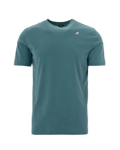 K-way Mini Versatile Cotton T-shirt For Men In Green Mine