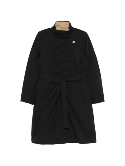 K-way Miranda Belted Trench Coat In Black