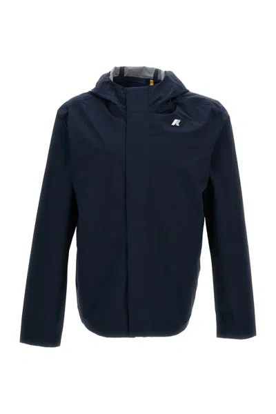 K-way Joachim Bonded Slim-fit Tessuto Elasticizzato Impermeabile Idrorepellente Jacket In Blue