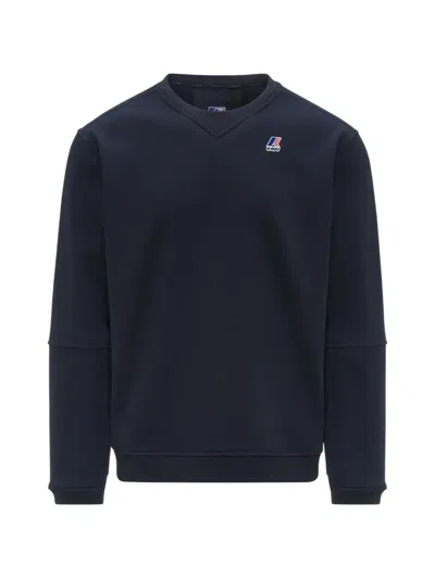 K-way Nael Logo-detail Sweatshirt In Blau