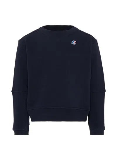 K-way Nael Logo-patch Crew-neck Sweatshirt In Black