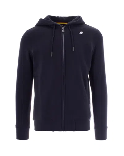 K-way Navy Blue Logo Hood Sweatshirt