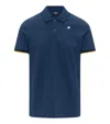 K-way Navy Blue Regular Polo In Multi