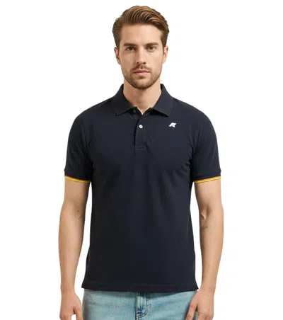 K-way Navy Blue Regular Polo