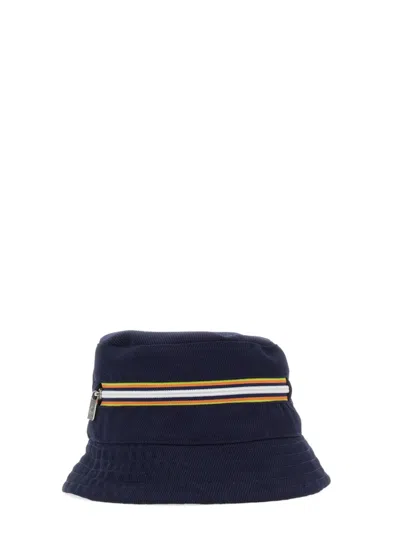 K-way Navy Blue Solid Bucket Hat In Purple