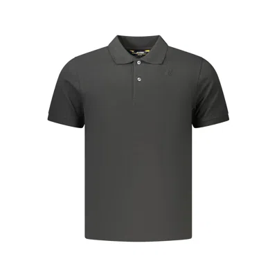 K-way Nero Cotton Men's Polo In Black