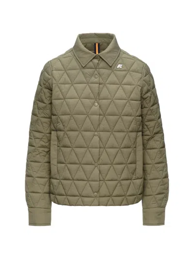 K-way Nika Diamond-quilted Jacket In Green