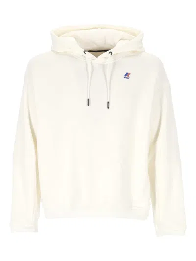 K-way Ninette Brushed Pc Drawstring Hoodie In Neutral
