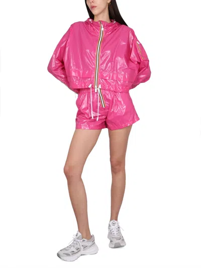 K-way Nylon Shorts In Pink
