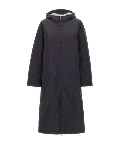 K-way Oller Faux-fur Hooded Coat In Black