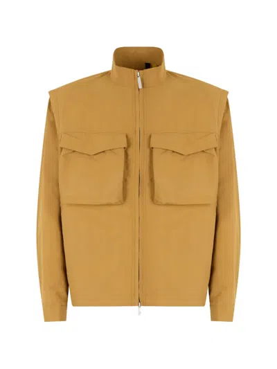 K-way Orian Flap-pocket High-neck Jacket In Brown