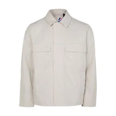 Kway Orion 3l Poplin Jacket In Beige