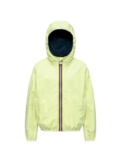 K-way Kids' P. Jake Plus.2 Reversible Hooded Jacket In Green