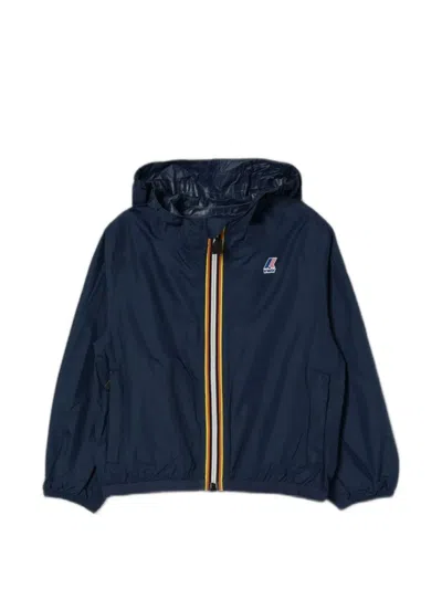 K-way Kids' P. Le Vrai 4.0 Claude Hooded Jacket In Blue