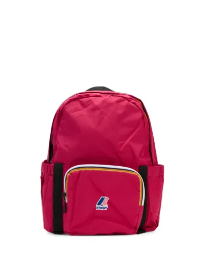 K-way Kids' P. Le Vrai 4.0 Michelet Logo-patch Backpack In Pink