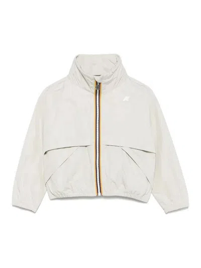 K-way Kids' Paubette Jacket With Logo In White