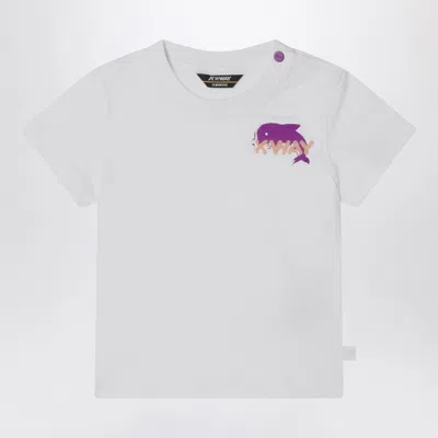 K-way Pete Dolphin Unisex T-shirt In White