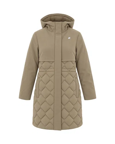 K-way Piumino Siphelle Hybrid Warm Shell Beige Khaki In Green