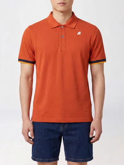 K-way Cotton Polo With Logo In Orange