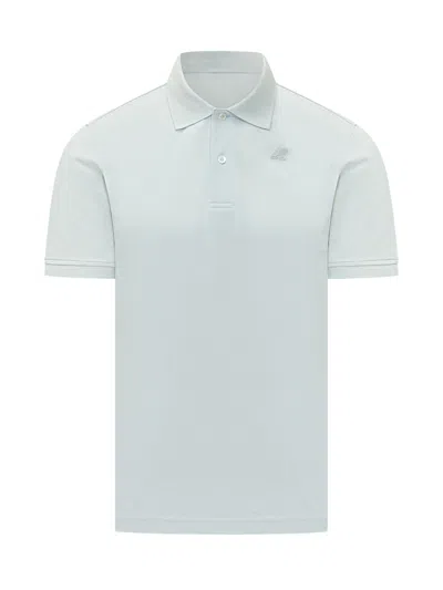 K-way Polo Shirt With Logo In Blue Ballad