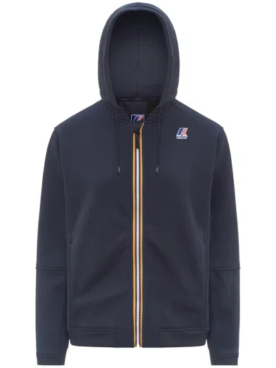 K-way Prosper Brushed Full Zip Fleece Hoodie In Blue