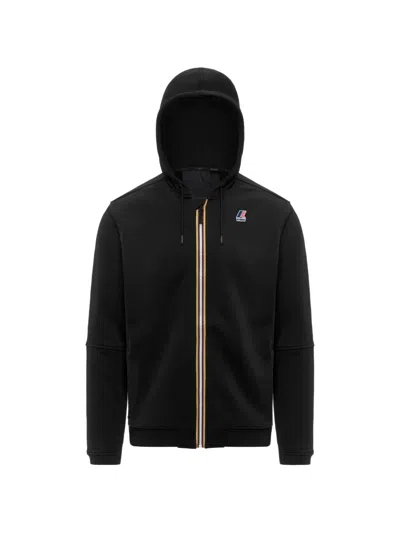 K-way Prosper Logo-patch Hooded Jacket In Black