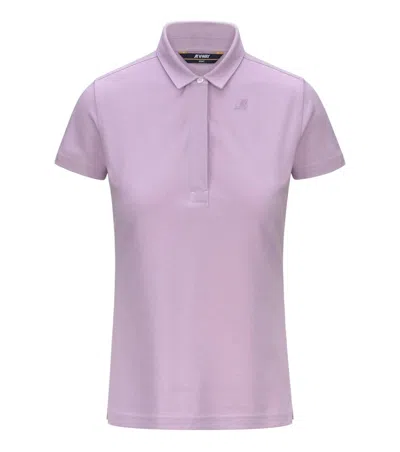 K-way Purple Solid Shirt Collar Polo