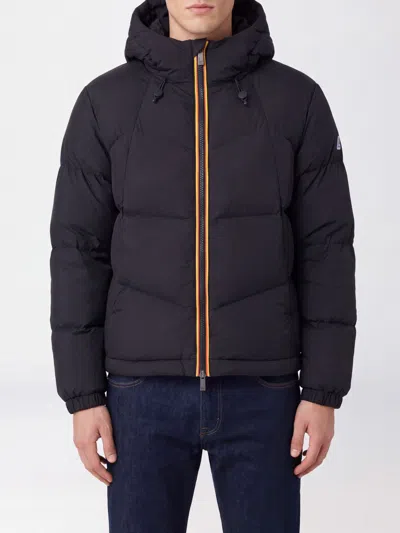 K-way Quill Quilted Hooded Down Jacket In Nylon With Duck Down Filling In Black
