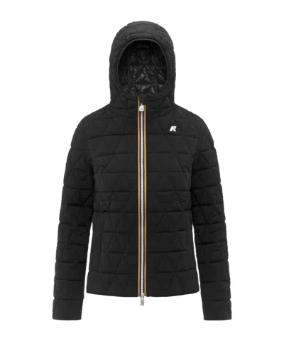 K-way Lil Diamond Quilted-design Jacket In Black