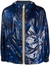 K-way R&d Abstract-print Hooded Jacket In Blue